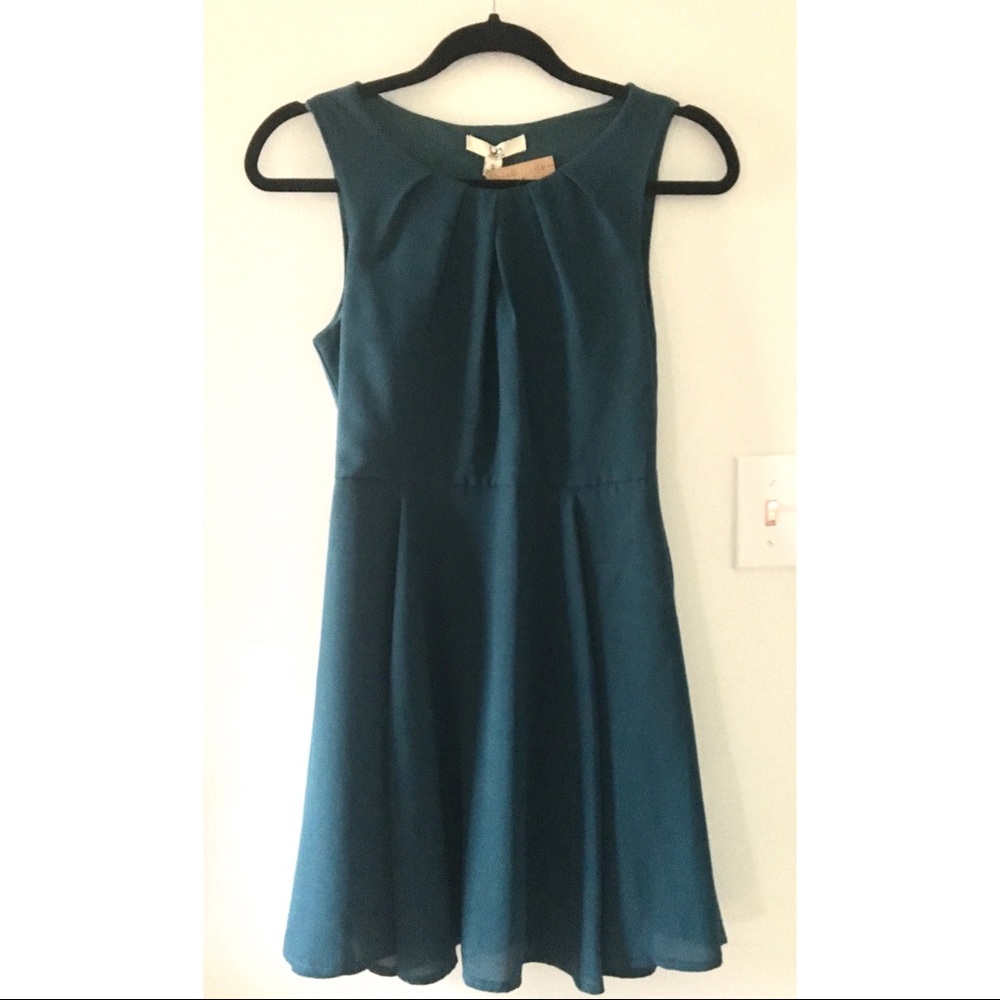 Dark Green Blue Dress